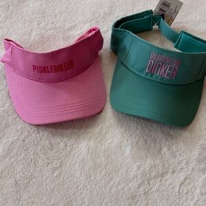 Set of new Pink and Green Pickleball Visors